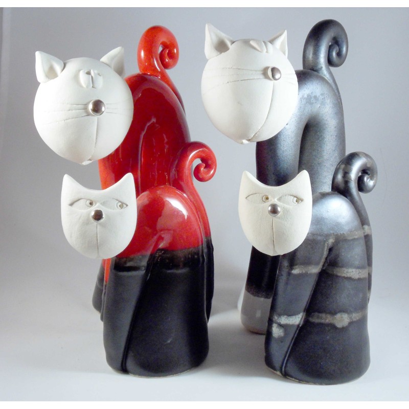 Chat Chuck Jr céramique petit modèle Couleur Blanc