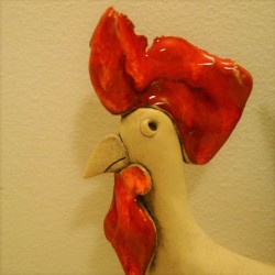 Coq céramique René