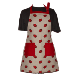 tablier enfant coccinelles