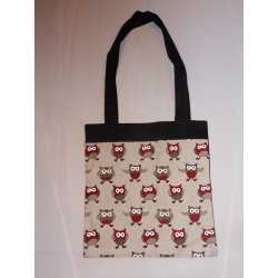 Sac chouettes  lin et coton