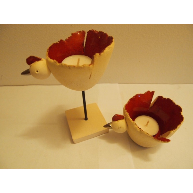 Coupe poule céramique sur pied Coupe poule céramique sur pied