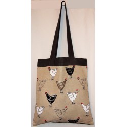 Sac poules lin et coton