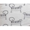 set de table  lin et coton motif chat piano