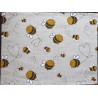 set de table  lin et coton motif abeille
