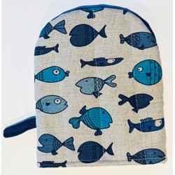 gant pince poissons bleus