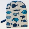 gant pince poissons bleus