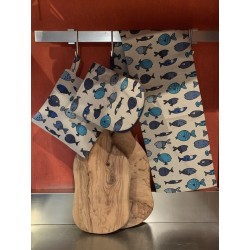 gant pince poissons bleus