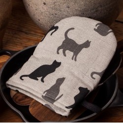 gant pince motif ombres de chats