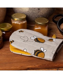 gant pince motif abeilles
