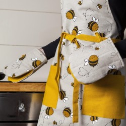 gant pince motif abeilles