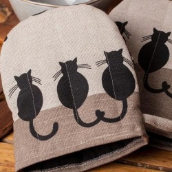 gant pince motif chats de dos