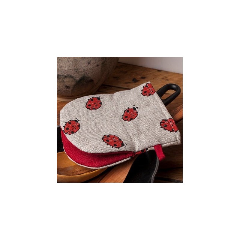 gant pince motif coccinelles