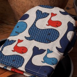 gant pince motif cochons