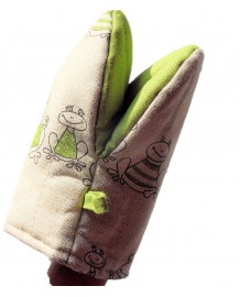 gant pince motif grenouilles