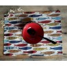 set de table lin et coton motif sardines