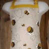Tablier enfant lin et coton motif abeilles