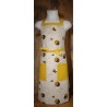 Tablier enfant lin et coton motif abeilles