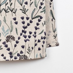 Torchon motifs Lavande lin et coton