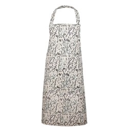 Tablier lin et coton motifs Lavande