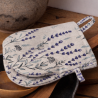 gant pince lin et coton motif Lavande