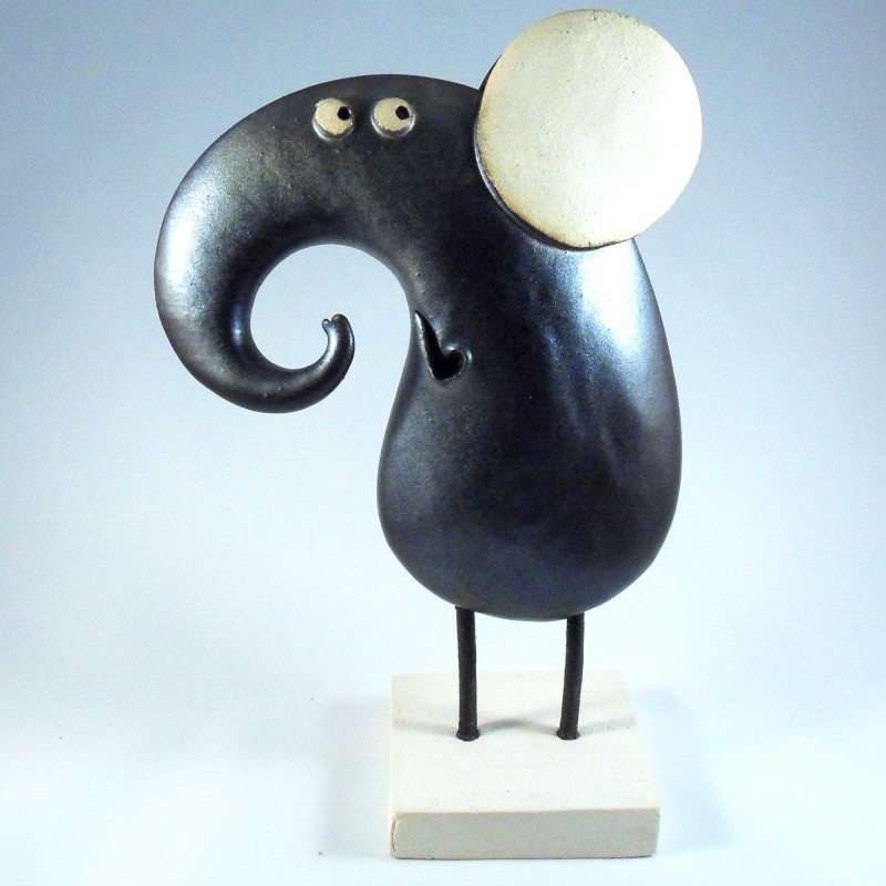 Eléphant céramique profil Cléo